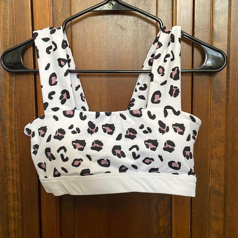 All Fenix White Cheetah Sport Bra